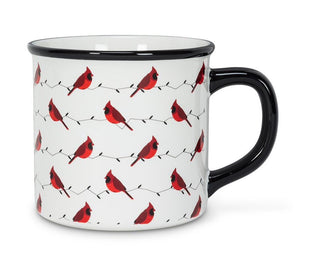 All Over Cardinals Print White Mug