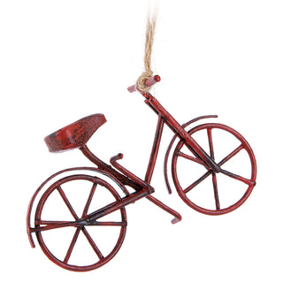 Vintage Red Painted Metal Bicycle Ornament