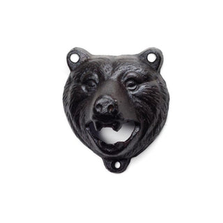 Iron Black Bear Face Bottle Opener