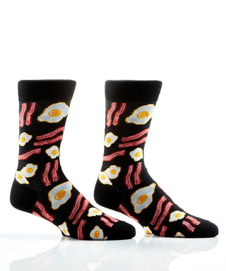 Eggs & Bacons Novelty Black Socks