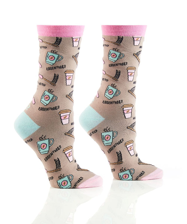 Travel Mug Mascara Coffee Novelty Tan Socks