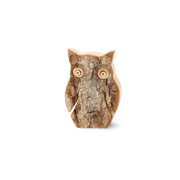 Tree Bark Owl Figurine 2.50