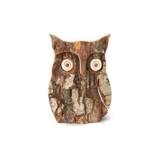 Tree Bark Owl Figurine 3.50