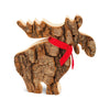 Tree Bark Moose with Scarf Figurine 5.5