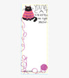 Black Cat with Sweater Magnetic Notepad