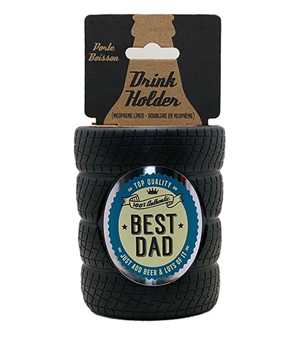 Best Dad Tire Beer Cozy
