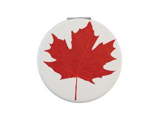 Compact Mirror Red/Black Maple Leaf