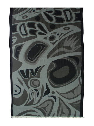 Woven Shawl Black Raven Indigenous Art