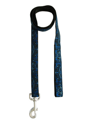 Dog Leash Blue Frog Indigenous Art