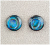 Cerulean Round Pearl Stud Earrings