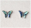 Colourful Butterfly Pearl Stud Earrings