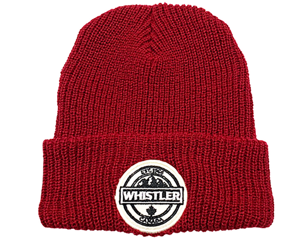Red Toque with Whistler Medallion Patch