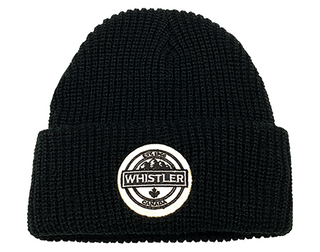 Black Toque with Whistler Medallion Patch 
