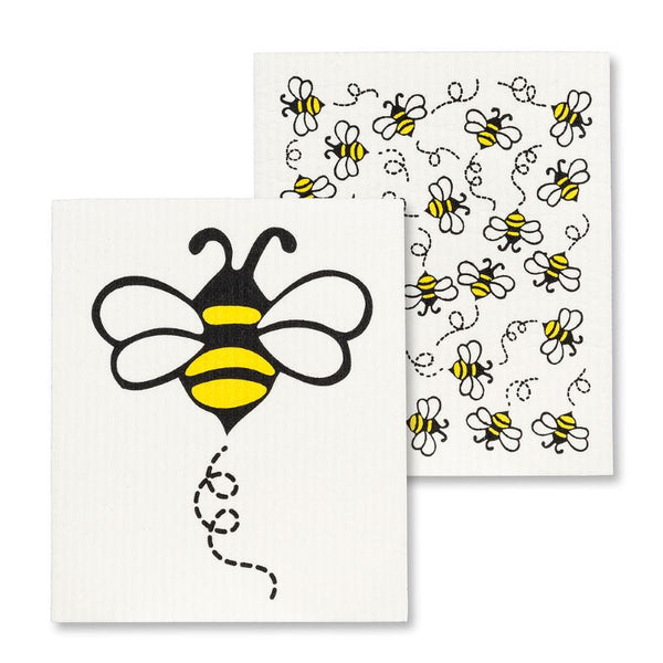 Bees  Eco Dish Cloth 2 Pieces