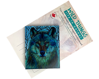 Acrylic Magnet Wolf Dark Blue