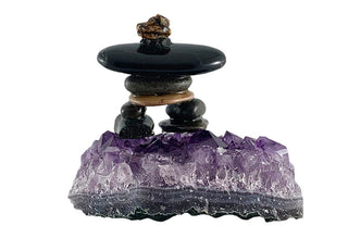 Inukshuk on Amethyst Gemstone