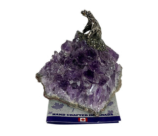 Amethyst Cluster with Bear