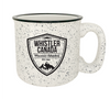 White Speckled Ceramic  Camping Shaped Mug