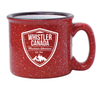 Red Speckled Ceramic  Camping Shaped Mug