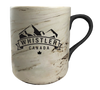 15oz  Black and Whistle Marble Finished Mug with dual Mountain  Print 
