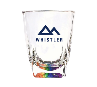 Square Footed Rainbow Color Shot Glass