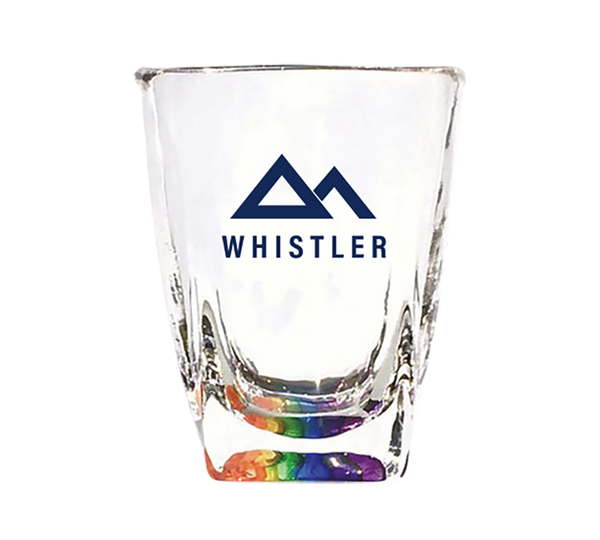 Square Footed Rainbow Color Shot Glass