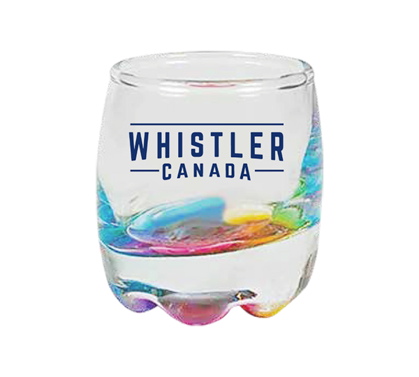 6 Footed Rainbow Bottom Shot Glass