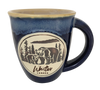 Blue  Etched  Mama Bear and Cub Taper Mug