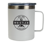 Can Shaped   White Insulated Travel Cup with side Handle