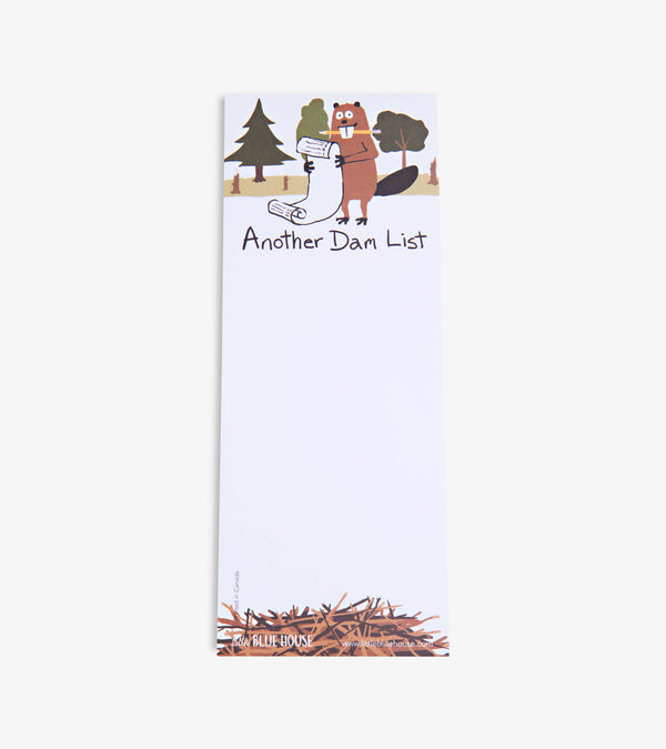 Beaver Making A List Magnetic Notepad