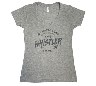 Ladies  Heather Grey V-neck  