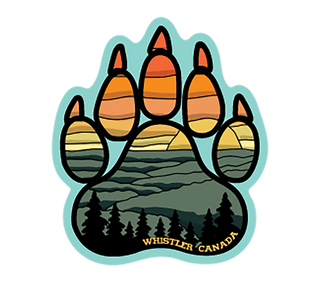 Bear Claw Shaped Whistler Canada  Bumper Sticker