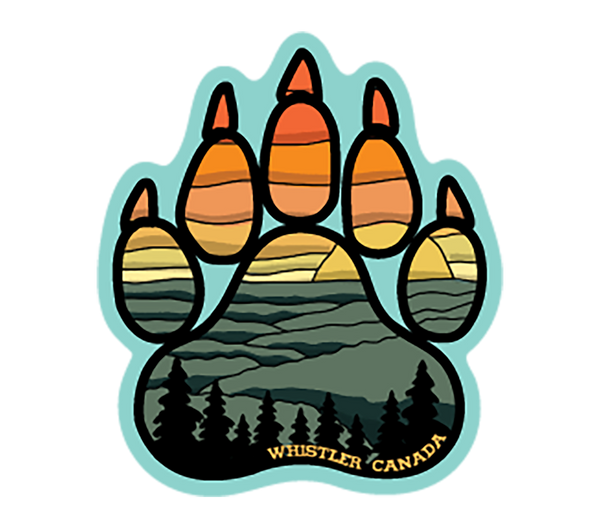 Bear Claw Shaped Whistler Canada  Bumper Sticker