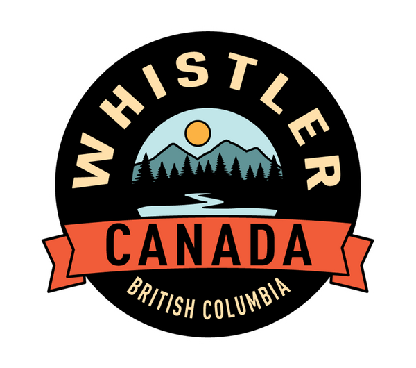 Round Whistler  British Columbia Bumper Sticker