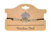 Beaded Cord Stainless Steel Bear Paw Charm Bracelet