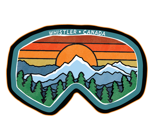 Google Shaped Whistler Canada Bumper Sticker 