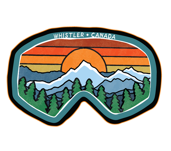 Google Shaped Whistler Canada Bumper Sticker 