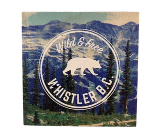  Wild and Free Bear  Print   Reclaimed Wood  Coaster