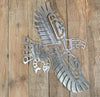 Brushed Steel  Native Design Eagle  Cutout Wall Art