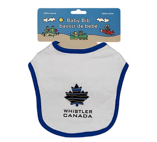 Infant  Plaid Maple Leaf  Embroidered Terry Bib