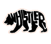 Bear Shaped WHISTLER print Bumper Sticker