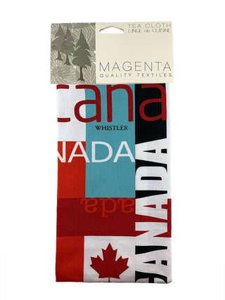 Tea Towel Whistler Canada Mosaic