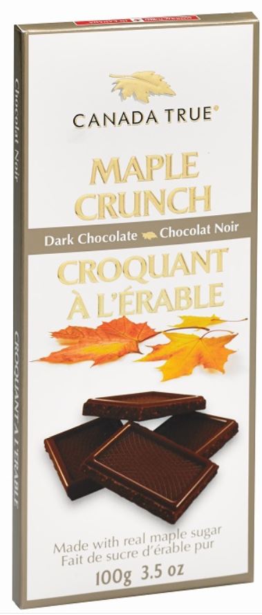 100 grams Maple Crunch Dark Chocolate Bar