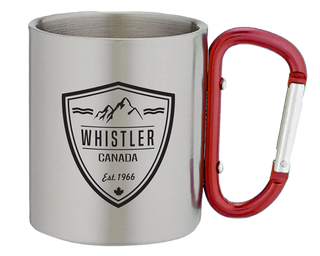 Stainless Mug with Carabiner Handle 