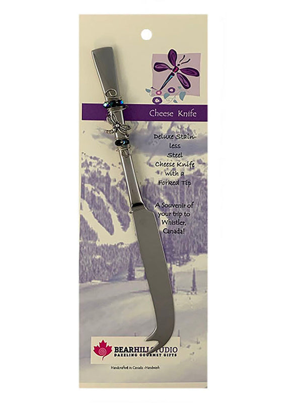 Stainless Steel Cheese Knife dragonfly  Charm Embellished