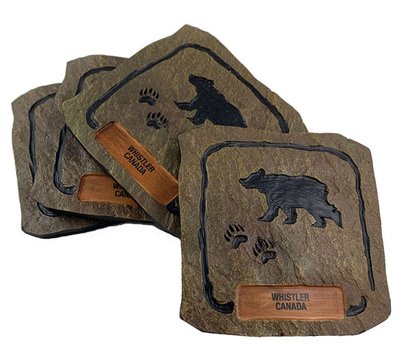 Bear Track Coaster Set