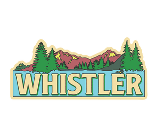 Whistler Mountain Range and  Trees  Bumper Sticker