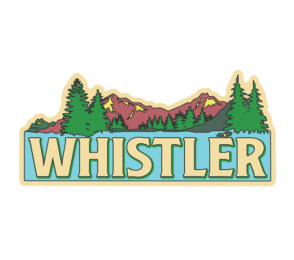 Whistler Mountain Range and  Trees  Bumper Sticker