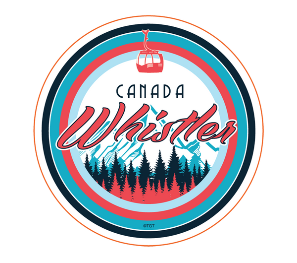 Whistler  Canada Gondola Mountain and Trees Bumper Sticker