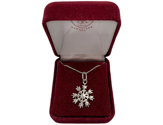 Necklace Small Snowflake Pendant Sterling Silver